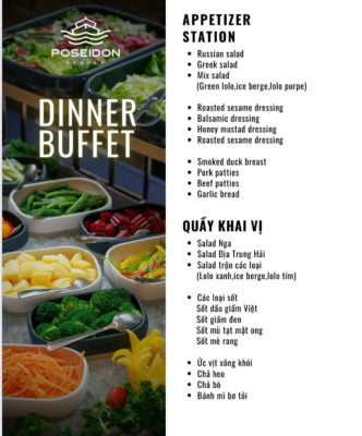 Buffet du thuyền poseidon