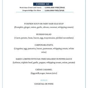 Couple AE combo- 2026 (Basic Ticket + Set Menu AE)